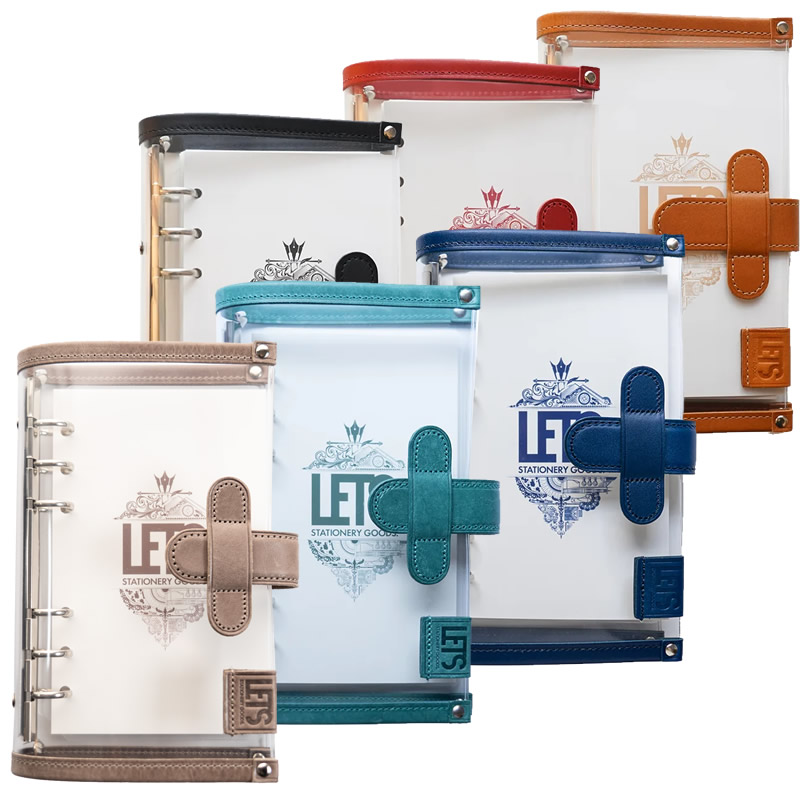 LETS クリアシステム手帳 バイブル ナチュラル/ブラック/レッド/ブルー