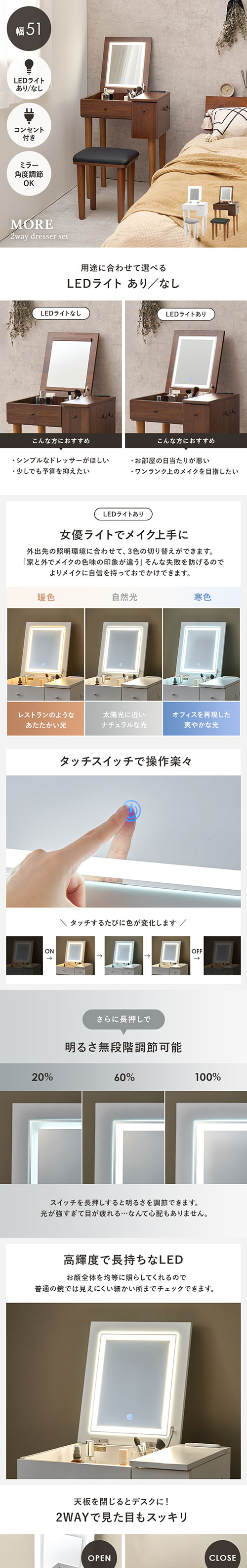 楽天市場】【10%OFFクーポンあり☆3/5(木)限定】ドレッサーセット