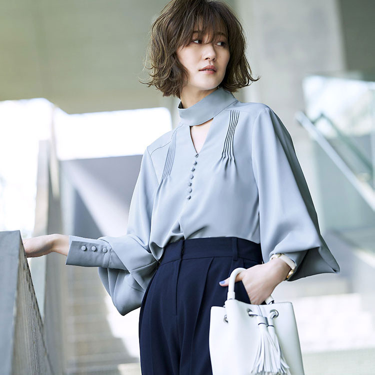 タックスリーブブラウス「T967」-RUIRUE BOUTIQUE