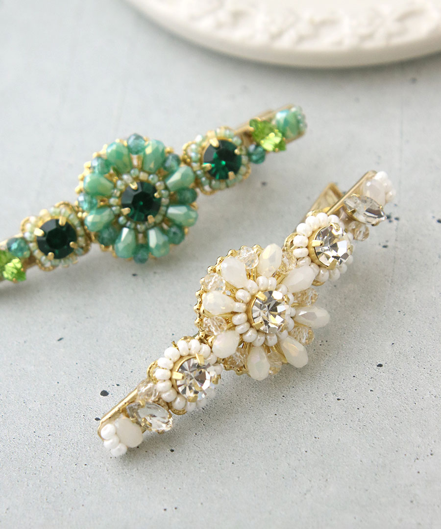 フラワービジューヘアクリップ H7885 | ヘアアクセサリー,ヘアピン