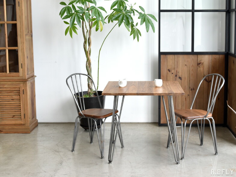 楽天市場】【3点セット】エルム無垢材 ダイニング3点セット 二人掛け