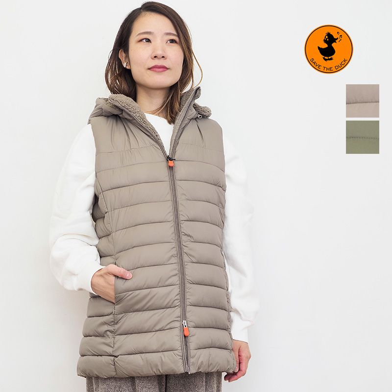 正規品】SAVE THE DUCK セーブザダック 809-10111001 ボアダウンベスト
