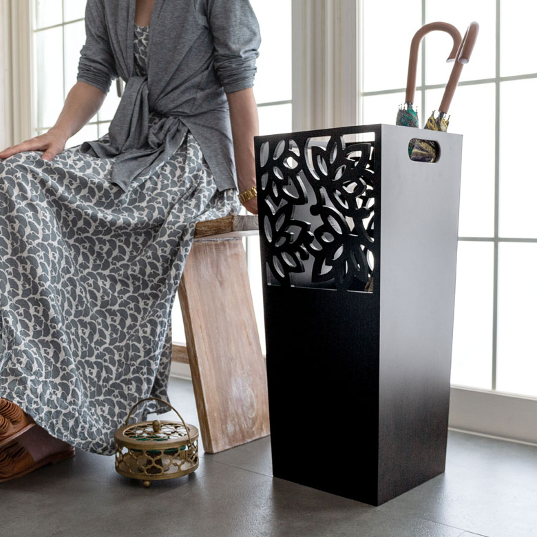 楽天市場】傘立て 蓮の花 彫刻アート MULIA ムリア 木彫り かさ立て 傘