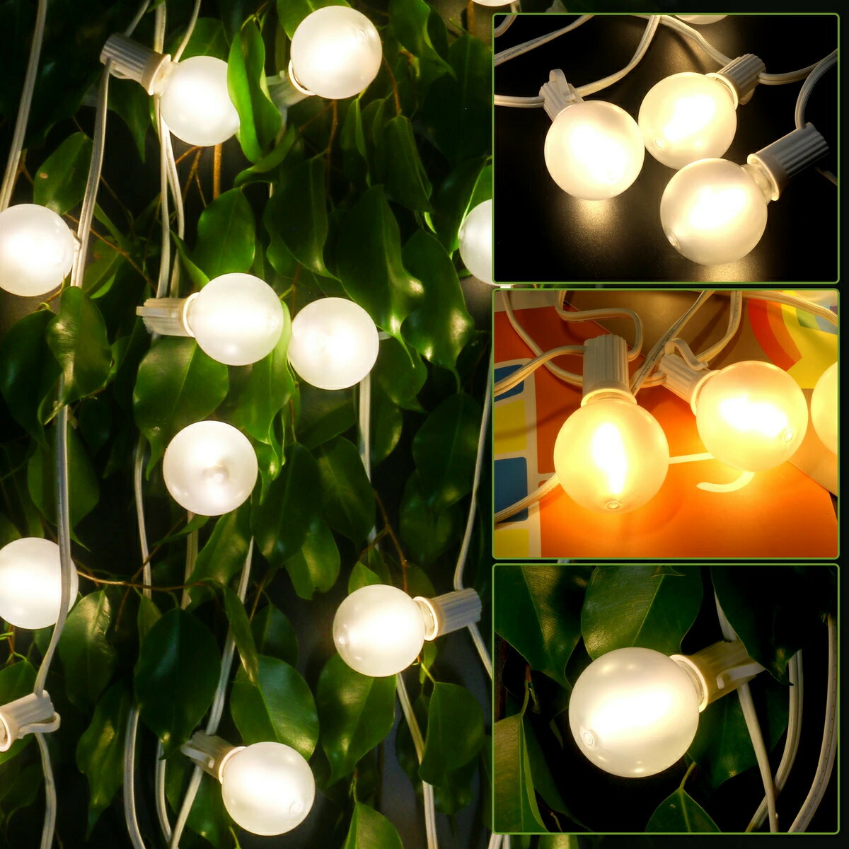 楽天市場】LEDストリングライト 8m 18個 G40電球 E12ソケット