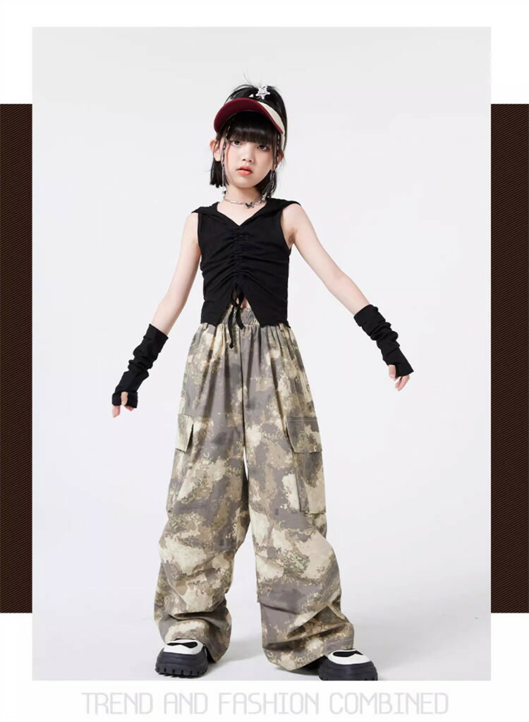 楽天市場】迷彩パンツ キッズダンス ダンス衣装 ヒップホップ 女の子
