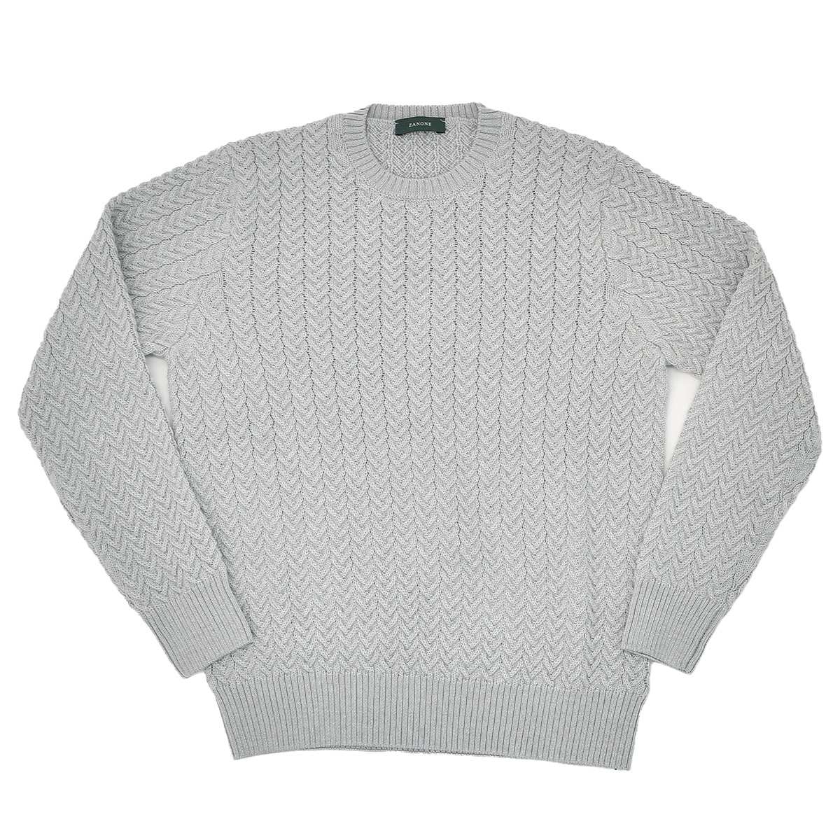ザノーネ ZANONE ケーブル編みニット メンズ クルーネックセーター