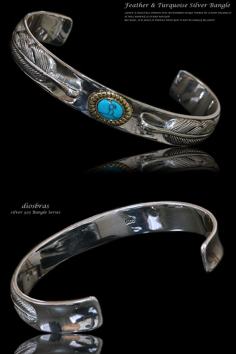 楽天市場】シルバーバングル シルバーアクセサリー ターコイズ