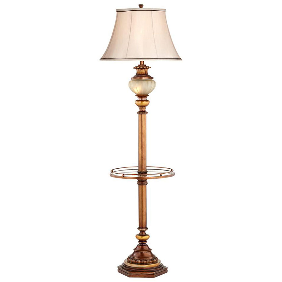 アンティーク 木製 拡張式 シェードランプ フロアライト 照明器具 間接