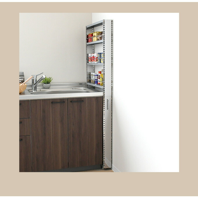 楽天市場】キッチン収納棚 調味料ラック おしゃれ 隙間収納 10cm