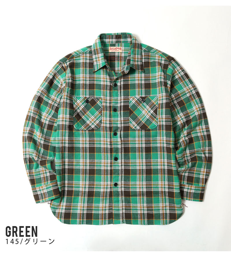 SUGAR CANE(シュガーケーン) ツイルチェックワークシャツ / SC29564