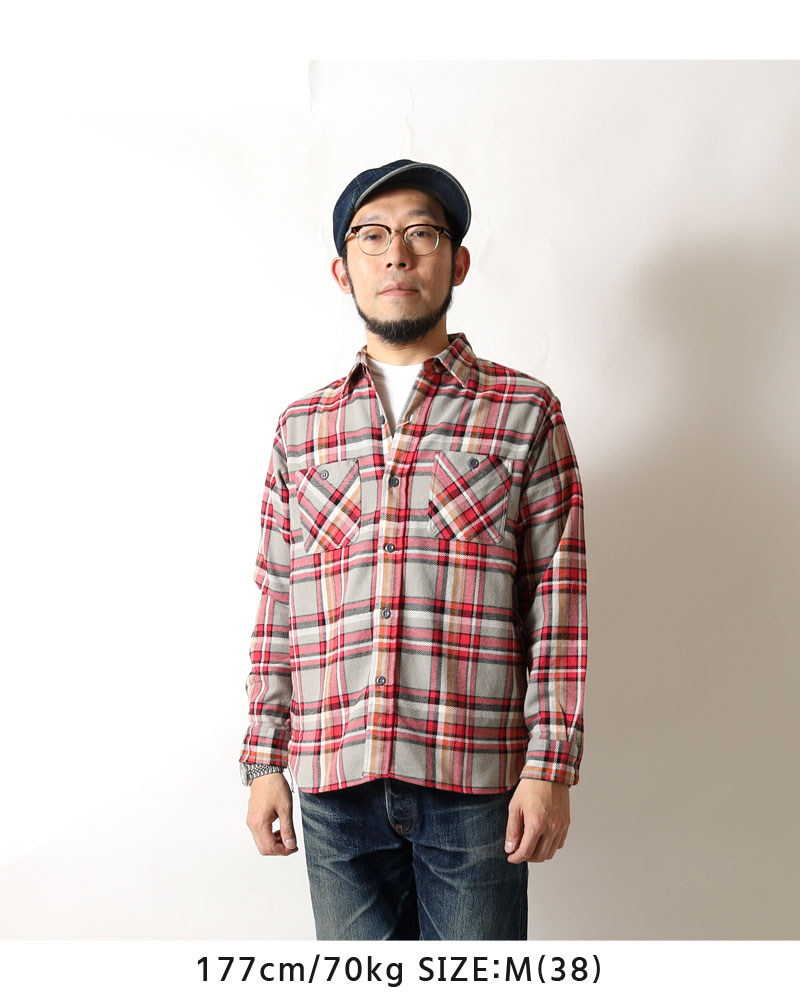 SUGAR CANE(シュガーケーン) ツイルチェックワークシャツ / SC29565