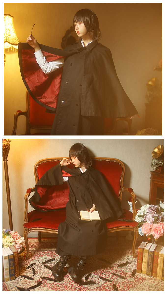 最短即日出荷】和風 コート ロング丈 トンビ マント ケープ 冬 ロング