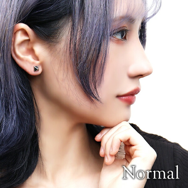 ステンレス ピラミッド スタッズ ピアス 1P 片耳用 サージカル