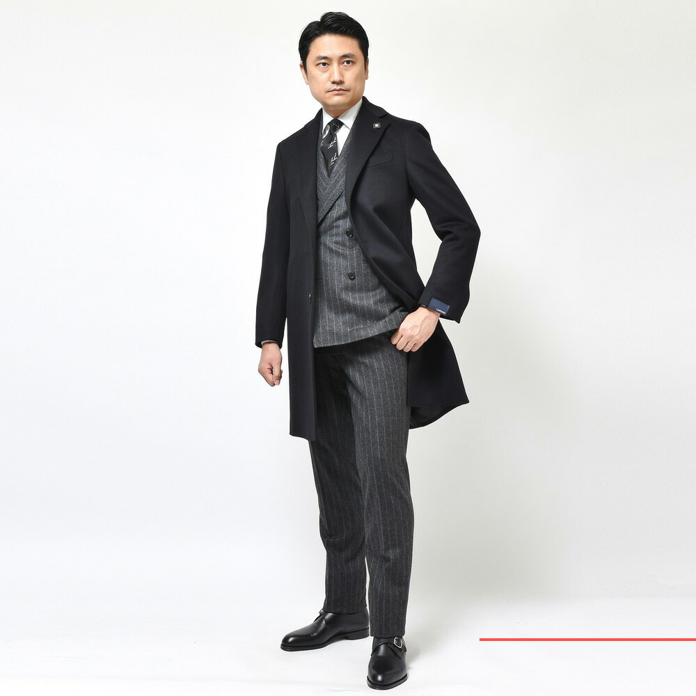 LARDINI（ラルディーニ）ウールフランネルソリッドチェスター