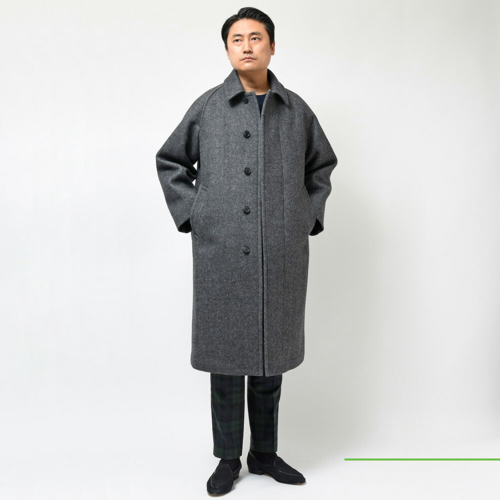 HEUGN（ユーゲン）Daniel ウールメルトンダイアゴナルバルカラーコート
