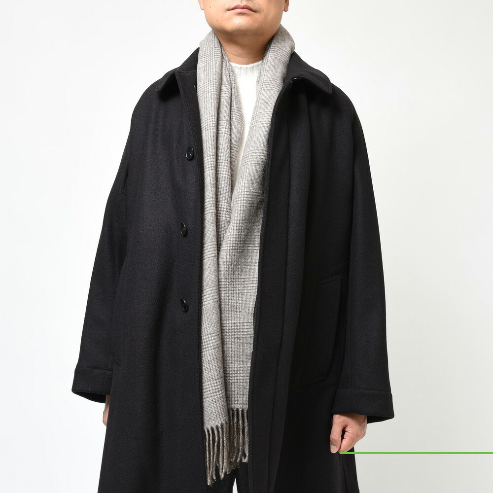 THROW（スロー）OLIVER ウールカシミヤダブルフェイスグレンチェック