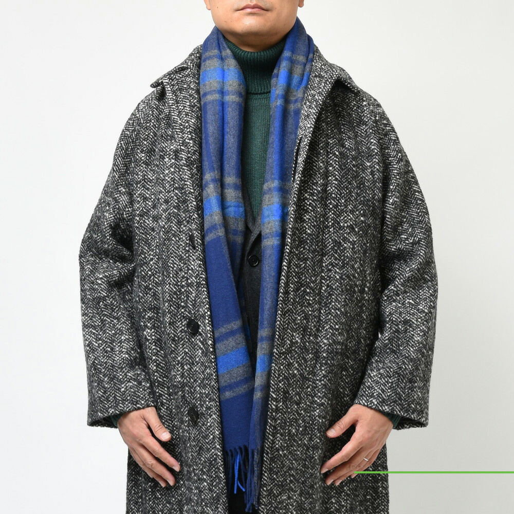 SALE】THROW（スロー）WILLOW ウールカシミヤタータンチェックストール