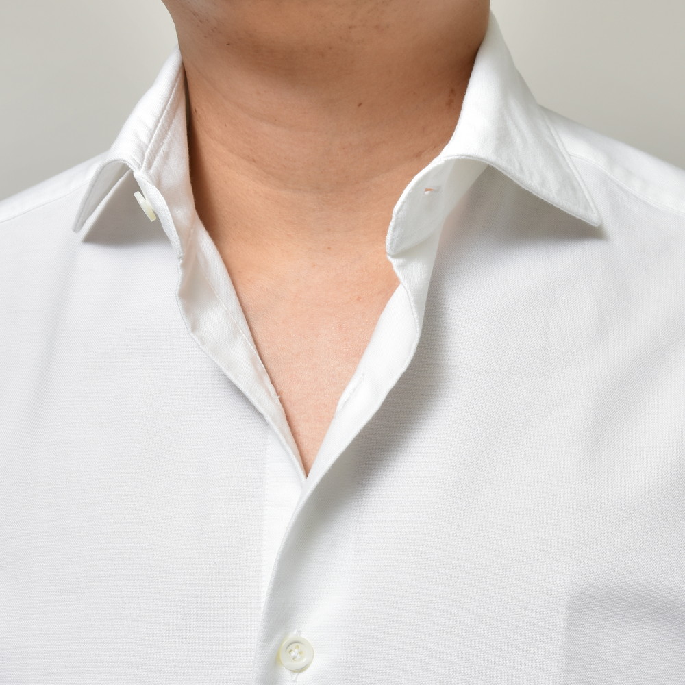 Giannetto（ジャンネット）コットンピンオックスセミワイドカラー