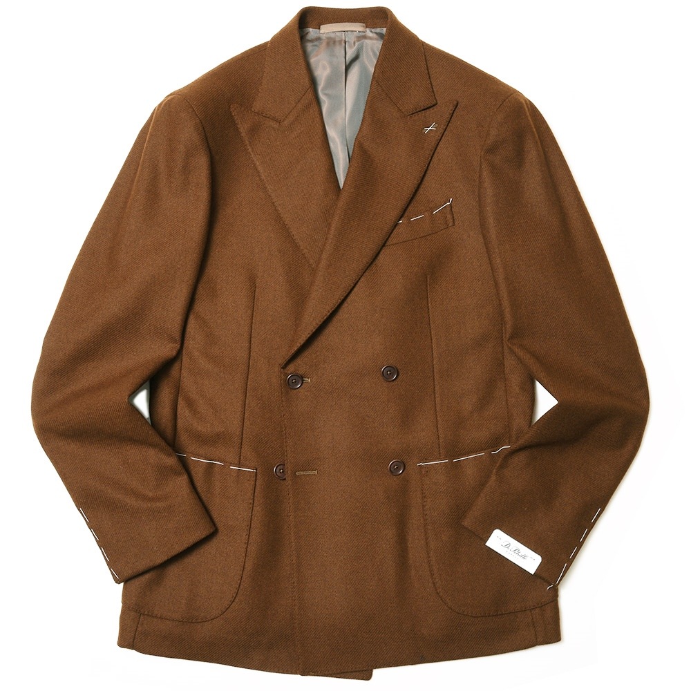 De Petrillo（デ ペトリロ）ウールダイアゴナルライトツィード4Bダブル