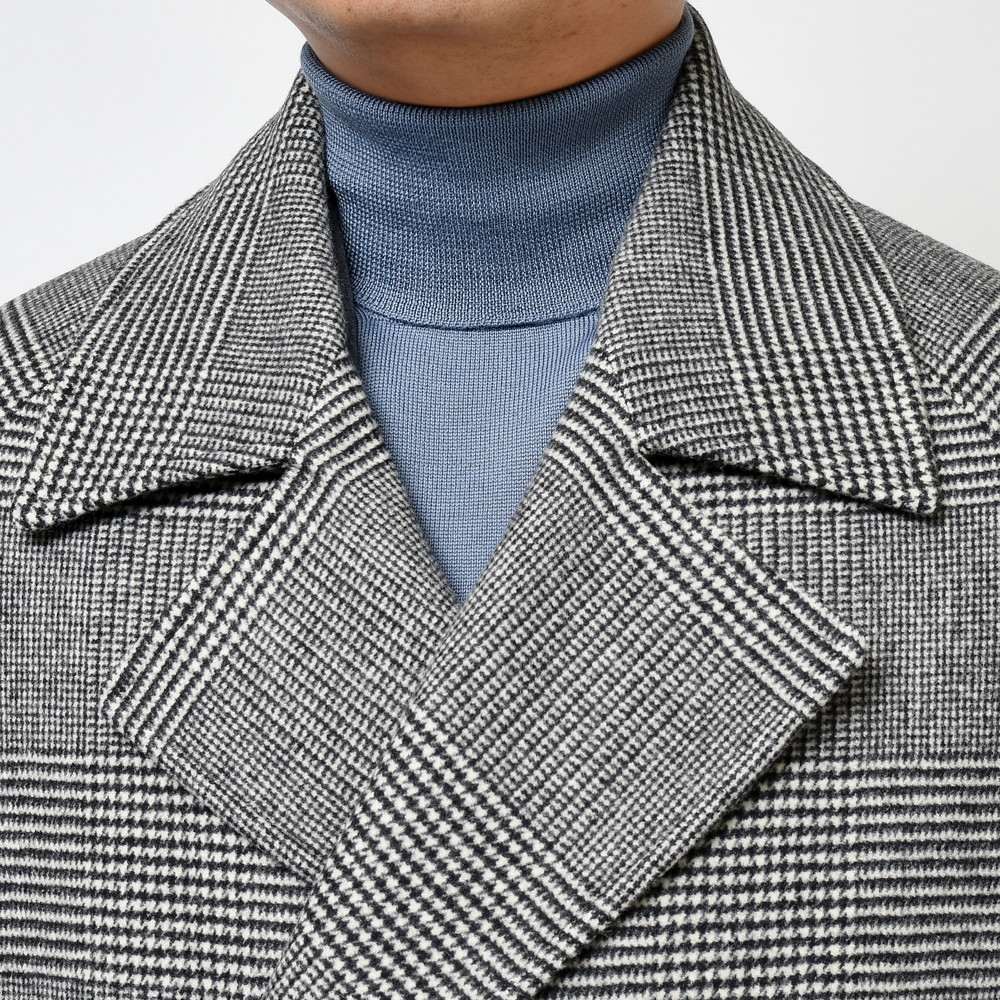 De Petrillo（デ ペトリロ）ウールフランネルグレンチェック4Bダブル