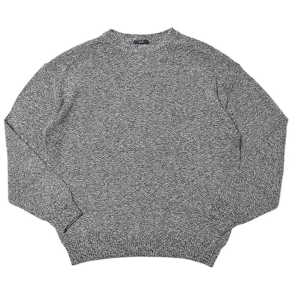 YLEVE（イレーヴ）ミドルゲージコットンリネンメランジクルーネック