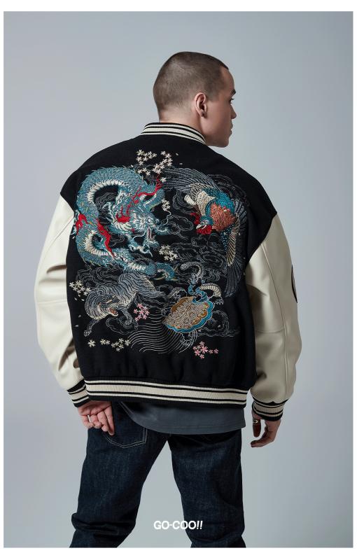 楽天市場】スカジャン スタジャン 辰年 月 龍 ドラゴン チャイナ風