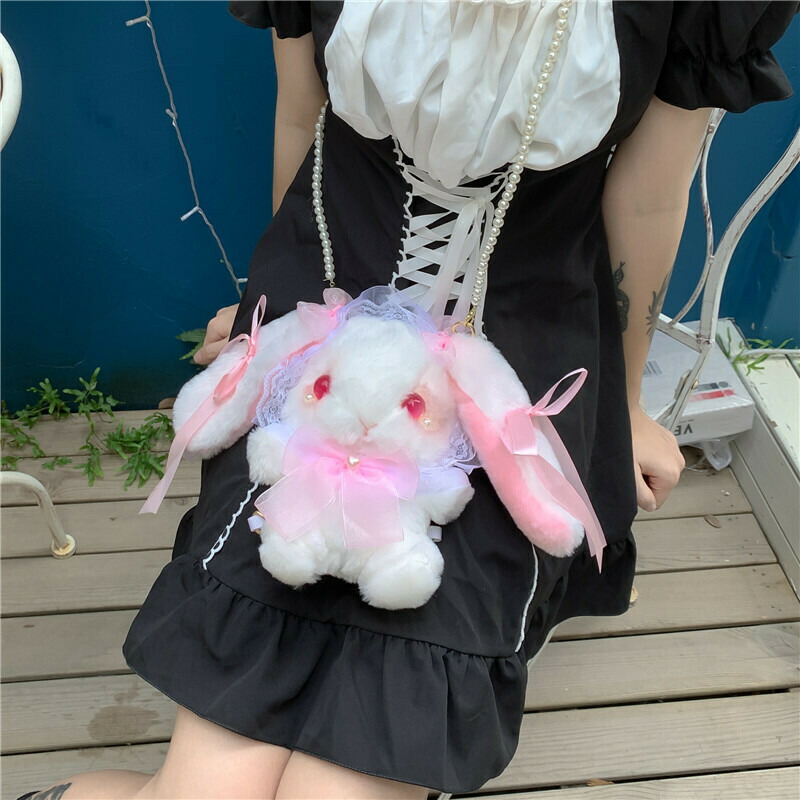 楽天市場】【ピンク＆パープル】 ショルダーバッグ ポシェット うさぎ