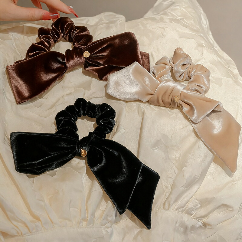 楽天市場】シュシュ リボン ヘアゴム ヘアアクセ ヘアアクセサリー