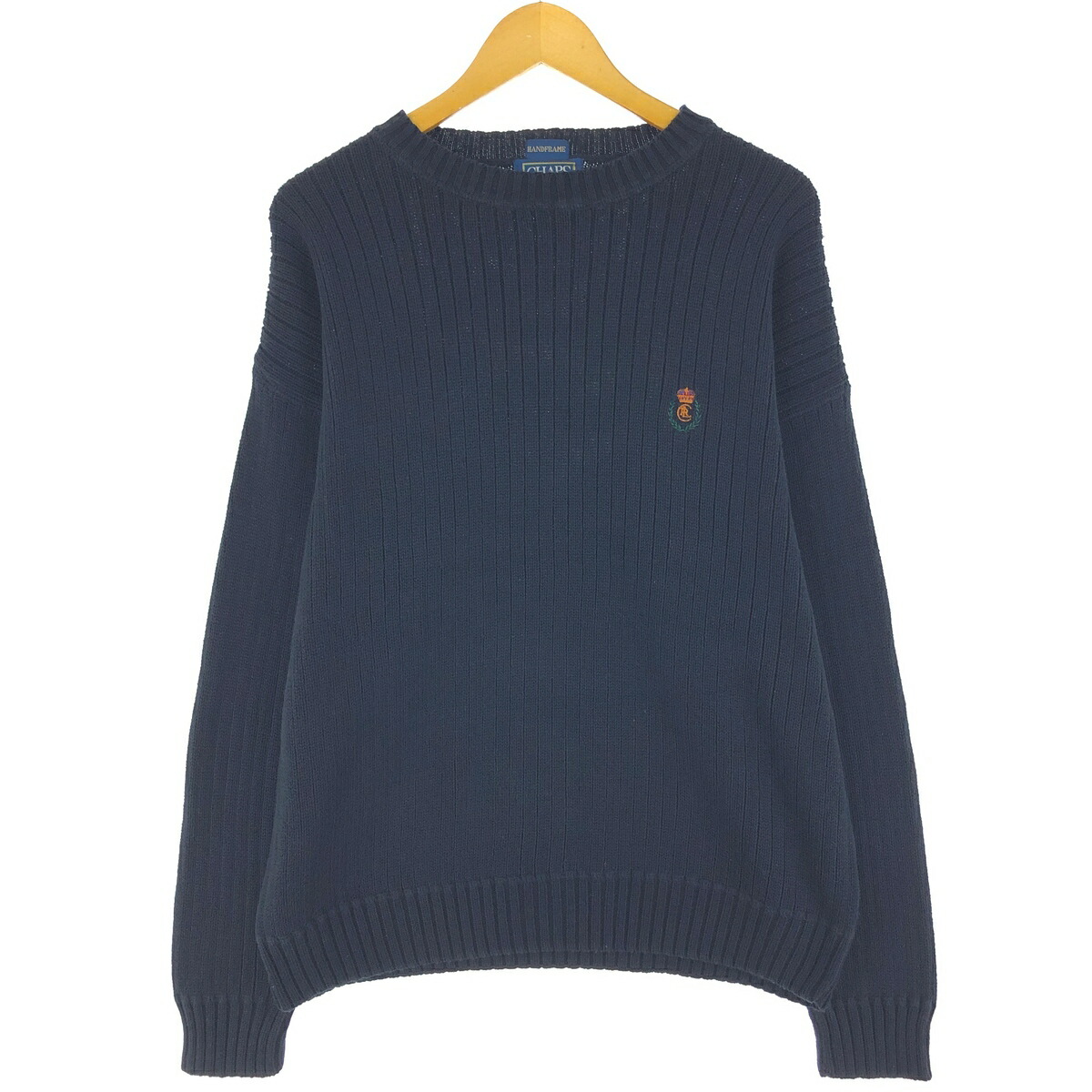 古着 80年代 ラルフローレン Ralph Lauren CHAPS チャップス リブ編み