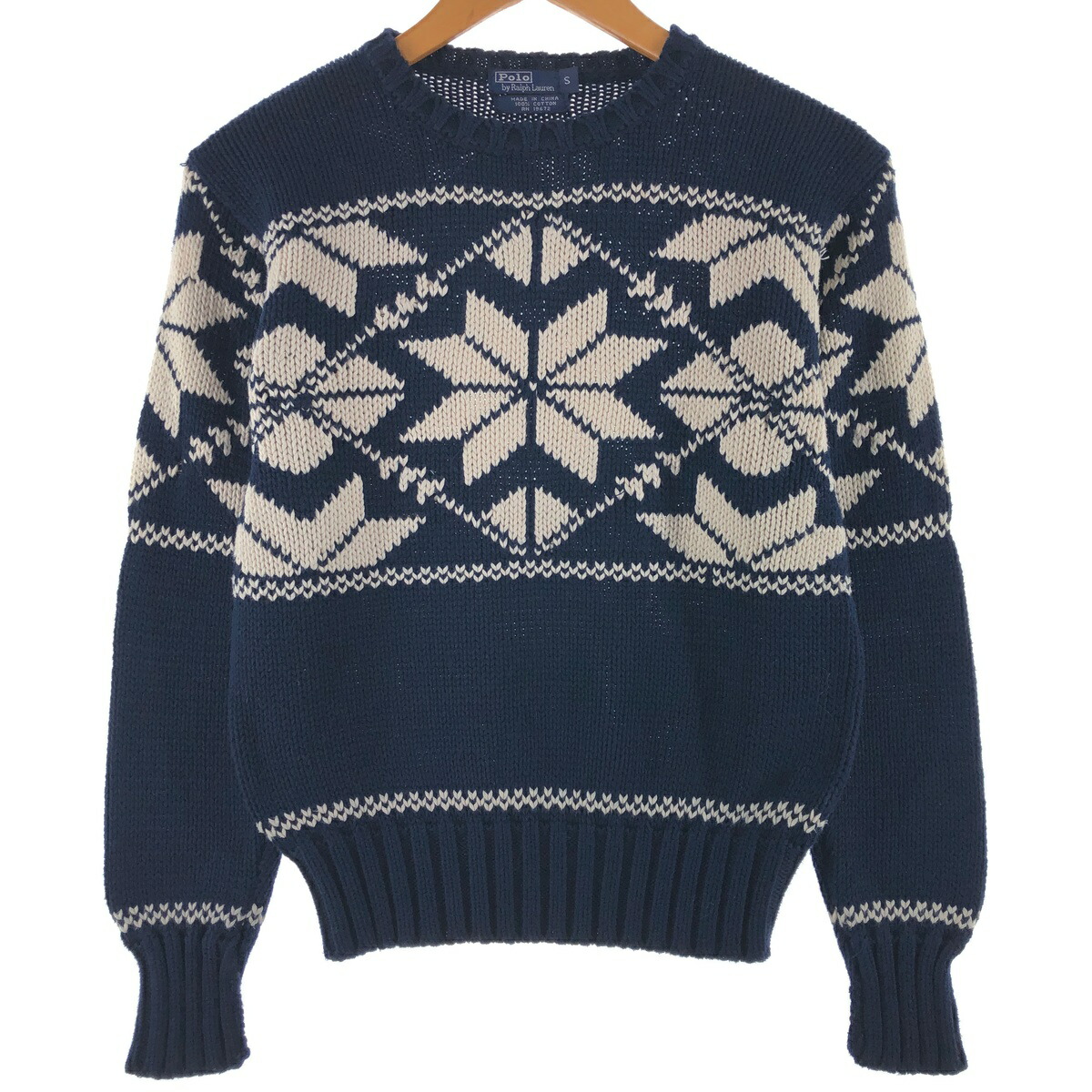 古着 ラルフローレン Ralph Lauren POLO by Ralph Lauren スノー柄 雪