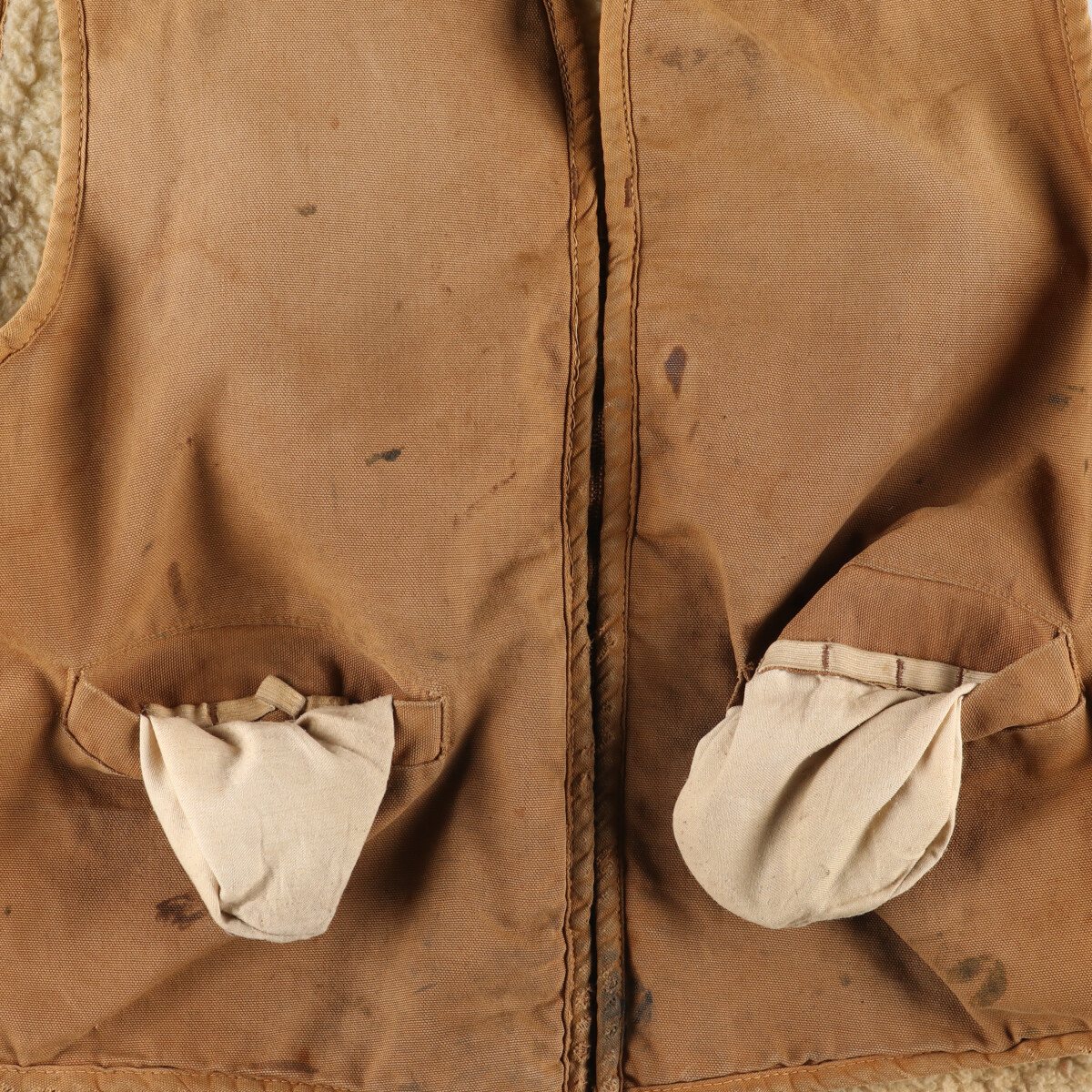 古着 70年代 カーハート Carhartt プリントタグ ダックベスト メンズXL