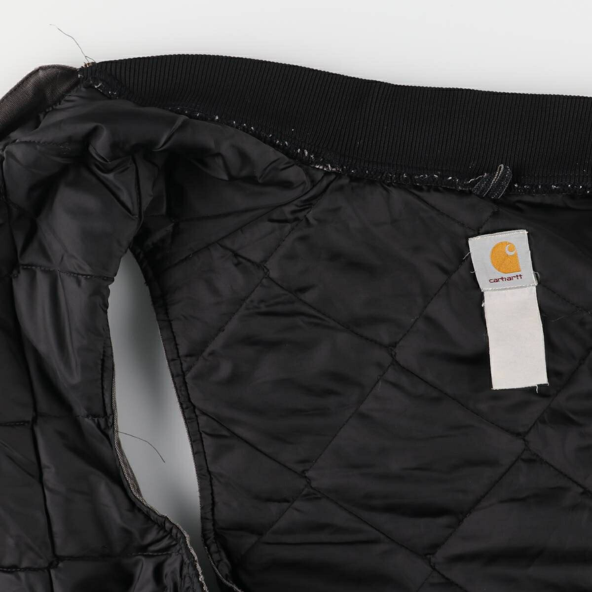 古着 カーハート Carhartt クラシックベスト 中綿入り 腰ゴム ダック