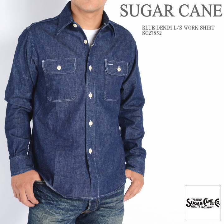 楽天市場】シュガーケーン SUGAR CANE シャツ メンズ ブルーデニム