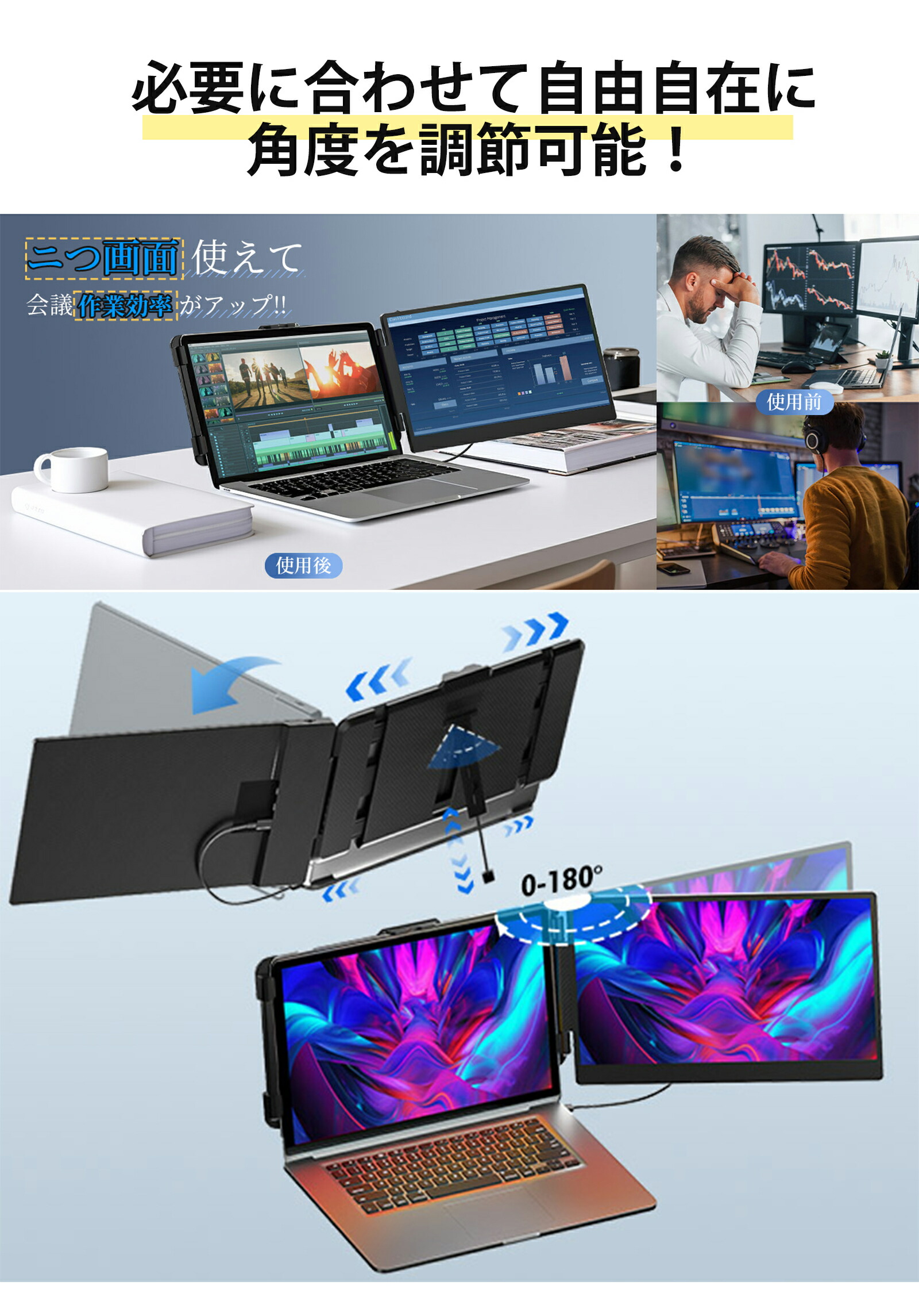 楽天市場】【SSサーチ限定 30％OFF】デュアルモニター モバイル