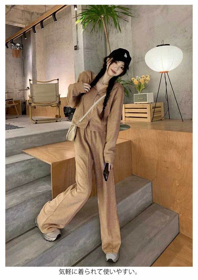 楽天市場】フード付き レディース ストレートパンツ フード付き