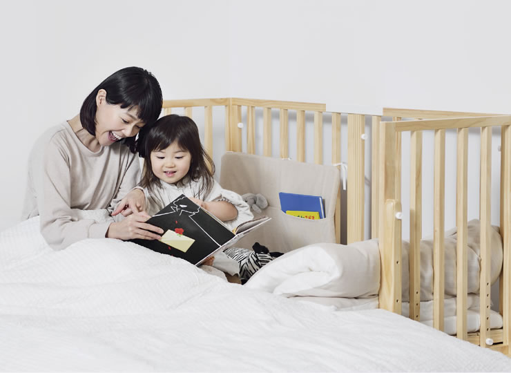 楽天市場】そいねーる3 ベビーベッド専用ポケット付ベッドガードL