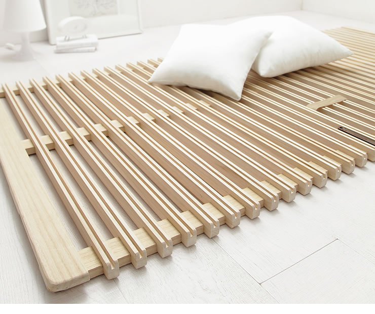 楽天市場】「みやび格子」すのこベッド シングルサイズ 二つ折りタイプ