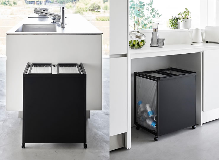 山崎実業（ヤマザキジツギョウ）目隠し分別ダストワゴ ダストボックス