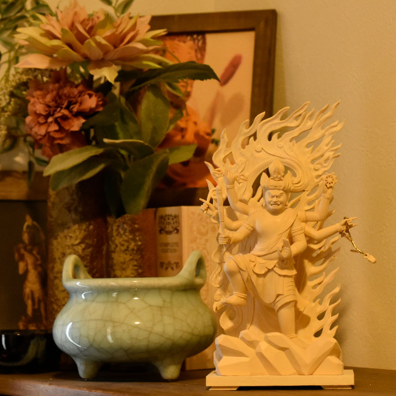 楽天市場】木彫り仏像 【烏枢沙摩明王（うすさまみょうおう）】 桧木