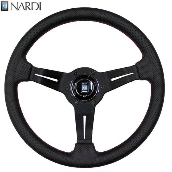 楽天市場】NARDI ナルディ N341 ブラックレザー&ブラックスポーク