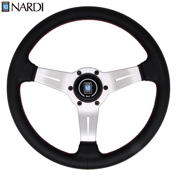 楽天市場】NARDI ナルディ N111 ブラックレザー&シルバースポーク