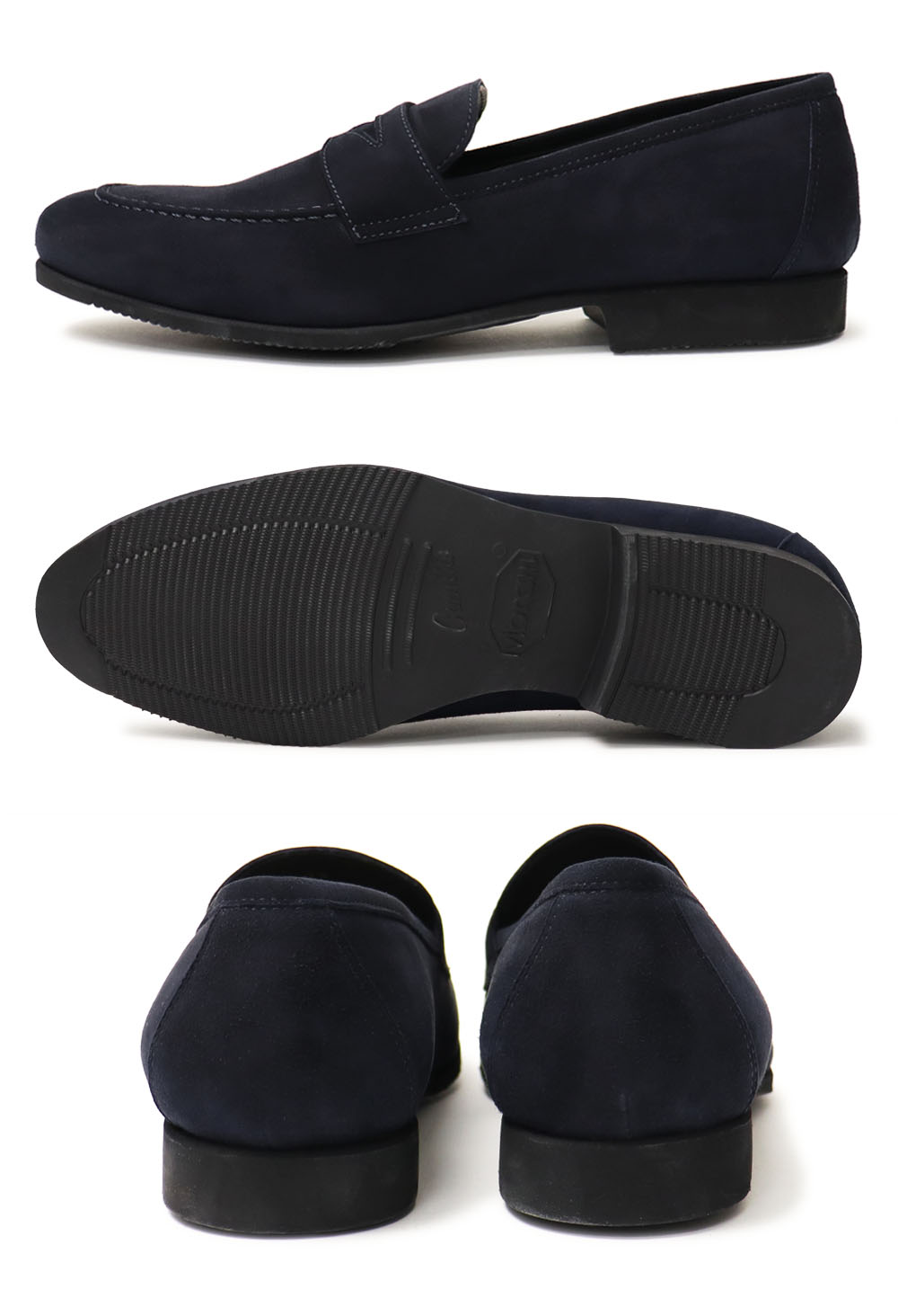 フェランテ / FERRANTE / ISEO / スエード ローファー【ネイビー