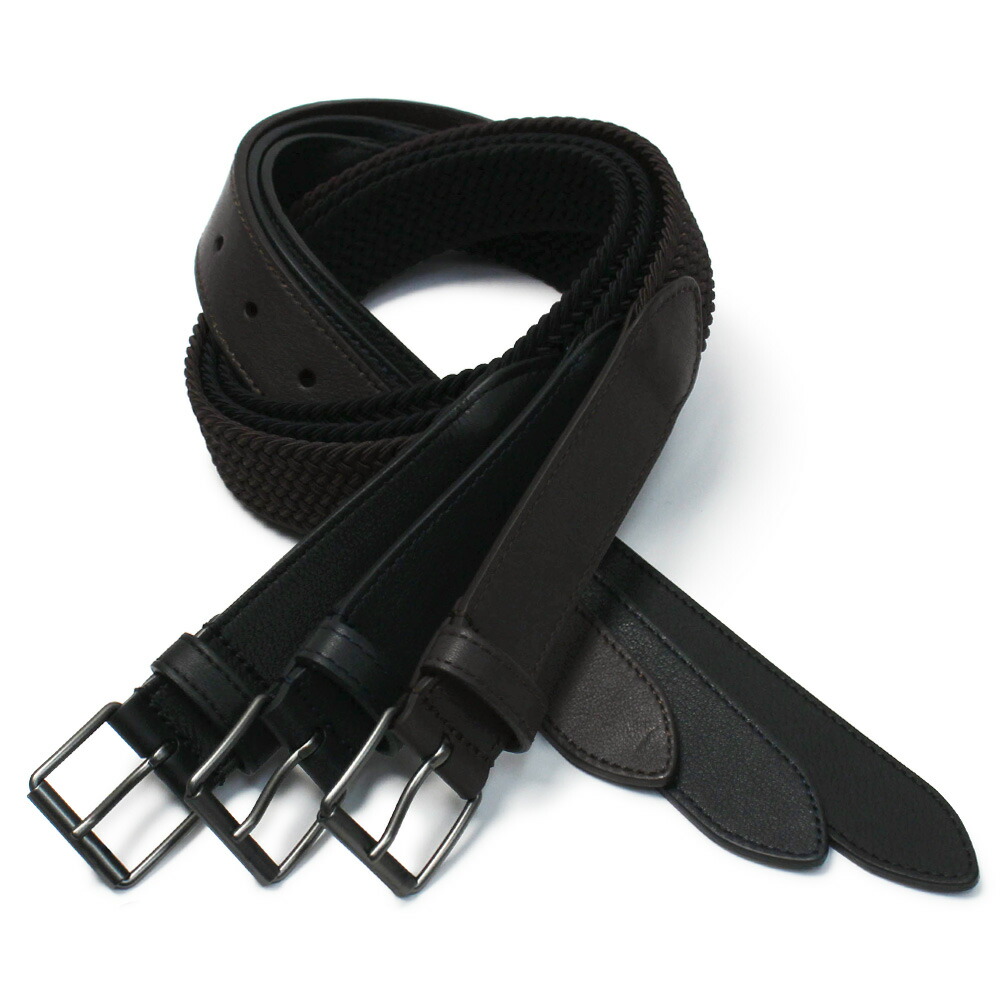 アンダーソンズ / Anderson's / レザー × ゴム メッシュ ベルト