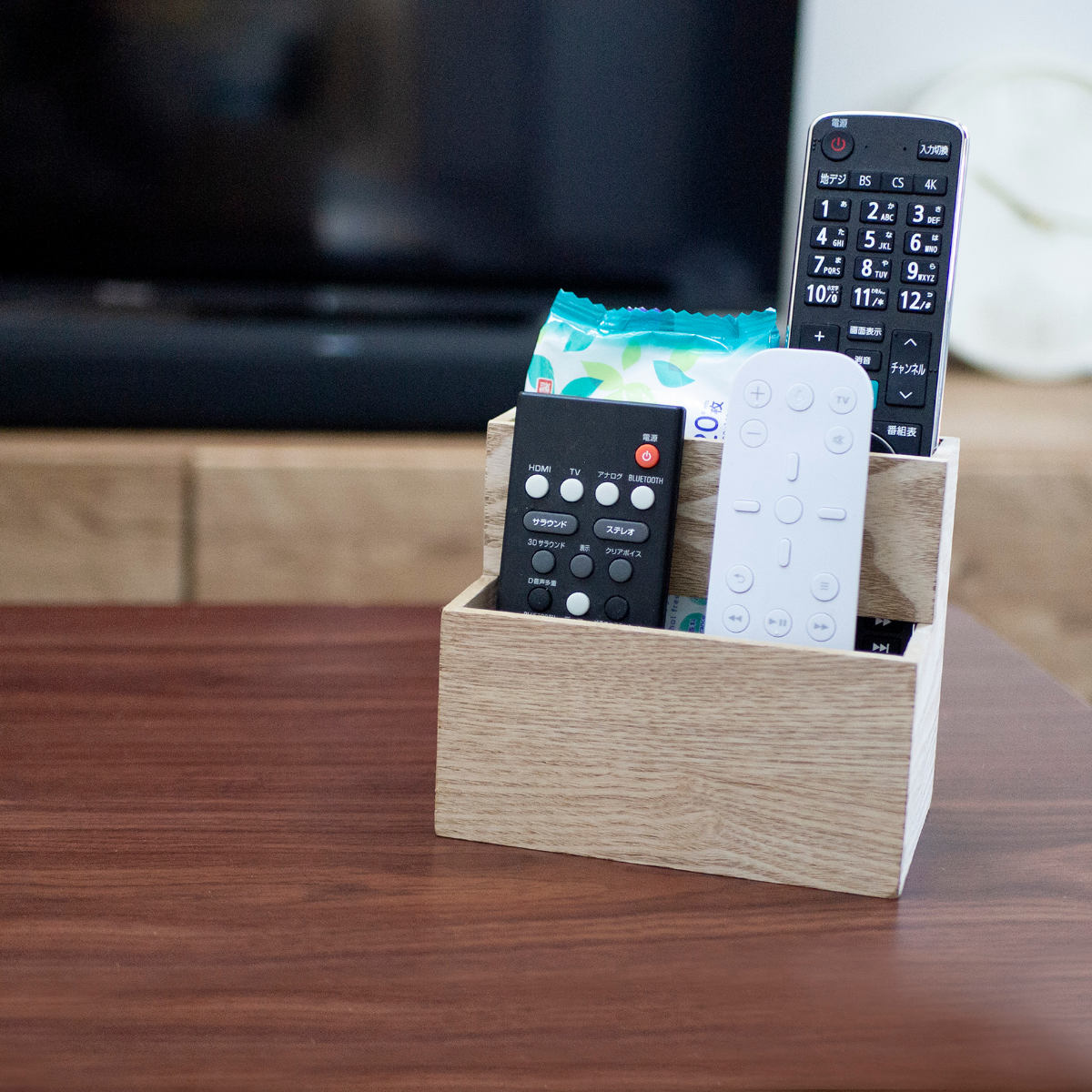 楽天市場】小物収納 リーニエ MDF マルチスタンド （ リモコン 収納