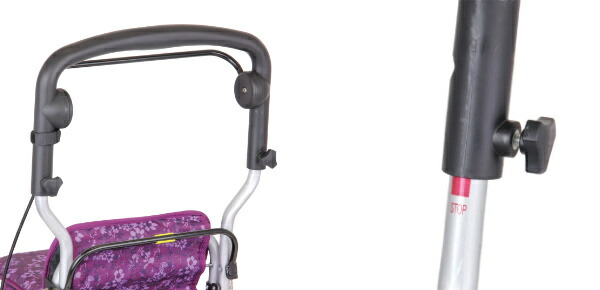 楽天市場】シルバーカー 花柄 ミドルタイプ アルミ製 （ カート 歩行器