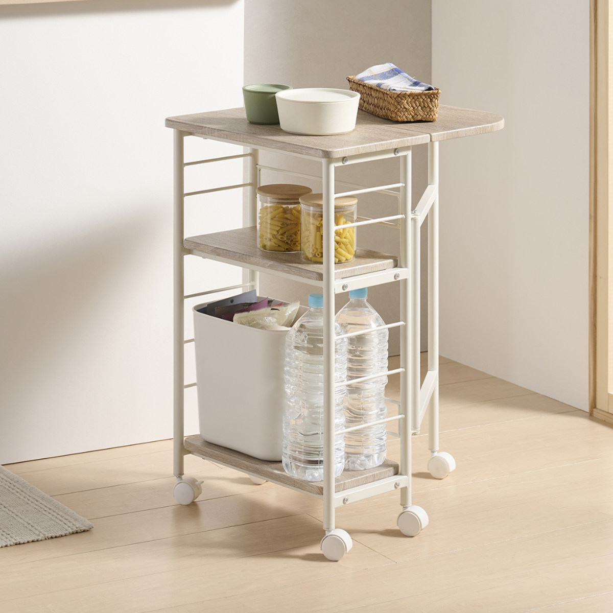 楽天市場】キッチンワゴン バタフライ天板 幅27・50cm Like Vintage