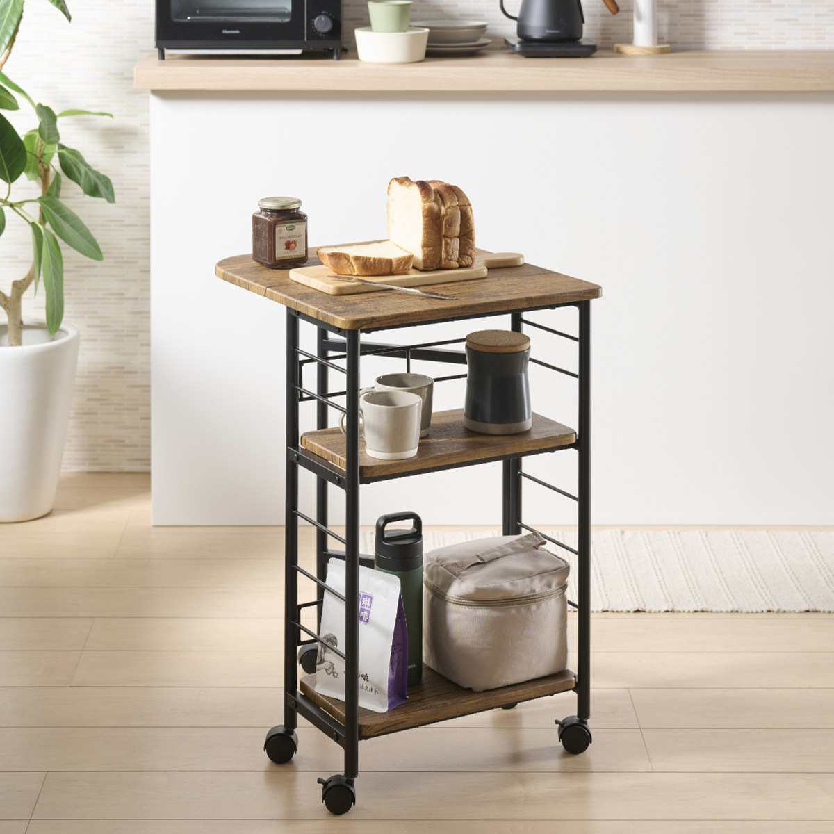 楽天市場】キッチンワゴン バタフライ天板 幅27・50cm Like Vintage