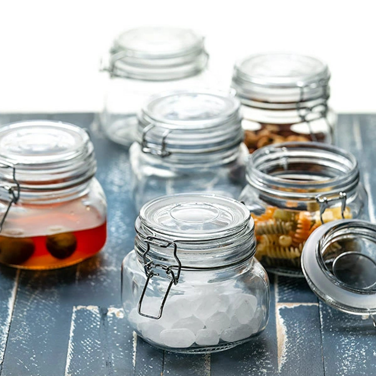 楽天市場】保存容器 300ml 600ml ガラス製 同サイズ6個セット パッキン