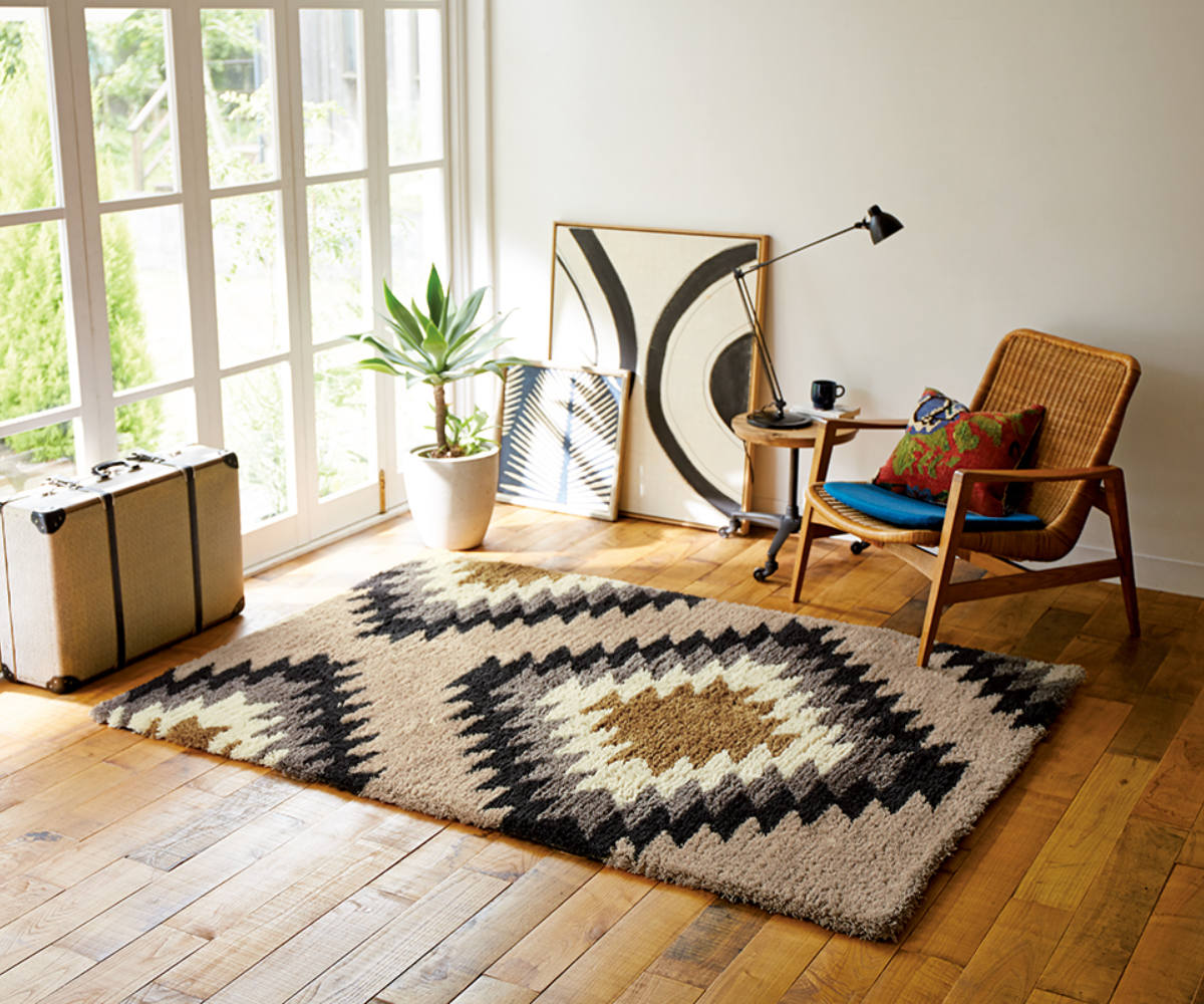 楽天市場】ラグ 約1.5畳 140×200cm 防ダニ 床暖 ホットカーペット対応