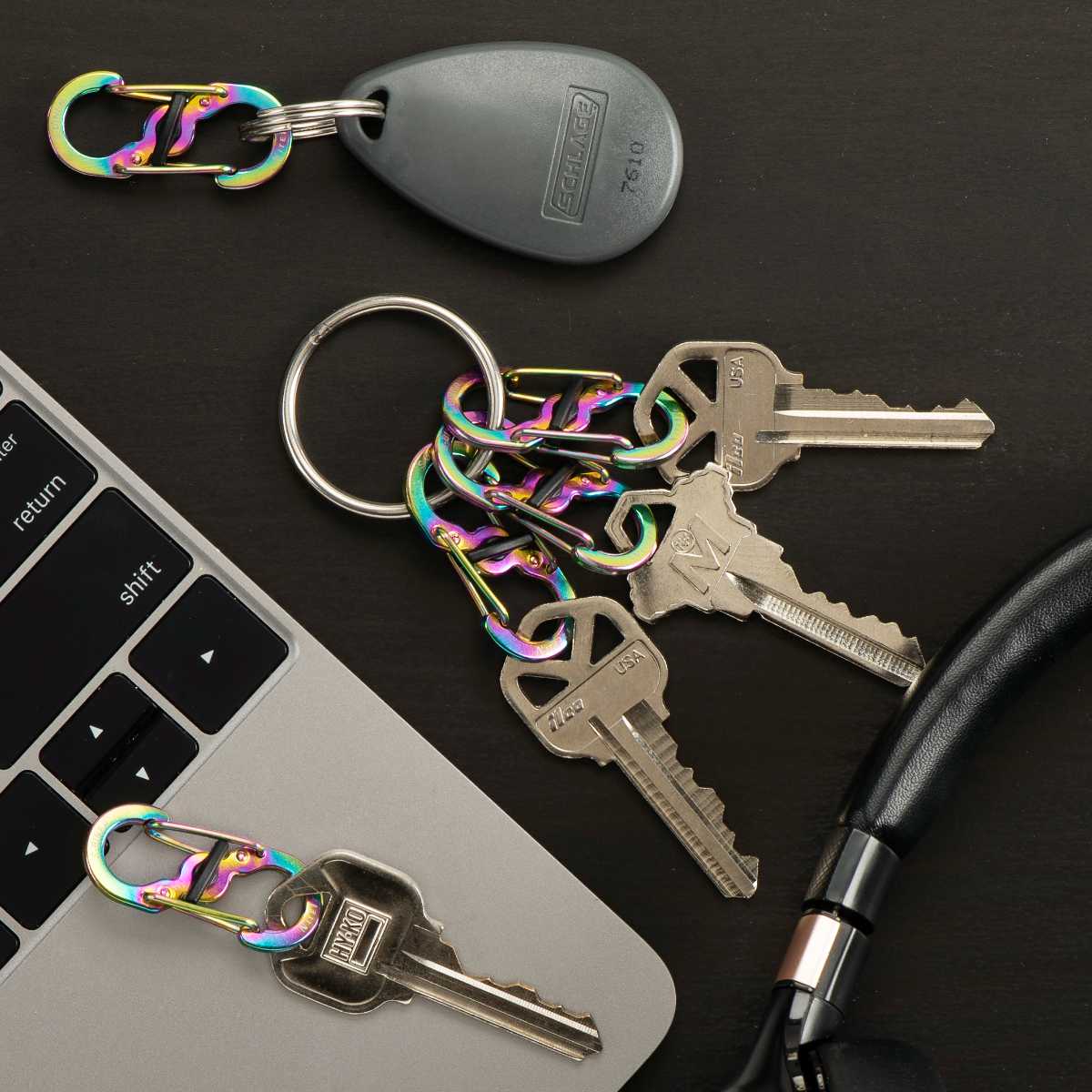 楽天市場】カラビナ 2個入 エスビナー マイクロロックスチール